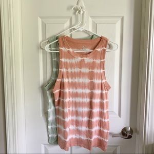 2 Aerie Tie-Dye Tank Tops